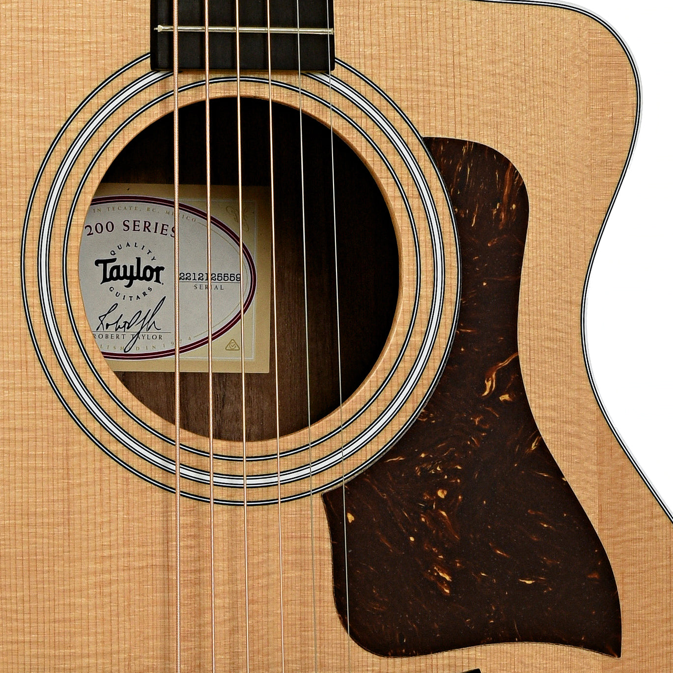 Soundhole of Taylor 212ce Acoustic-Electric Guitar