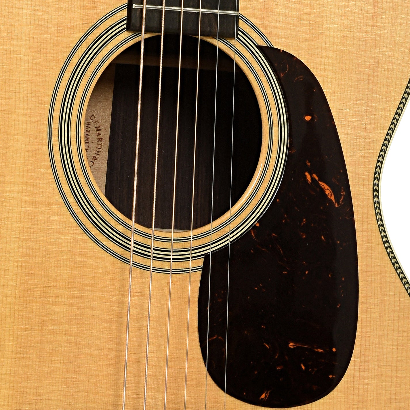 Soundhole of Martin 00-28 Acoustic Guitar  