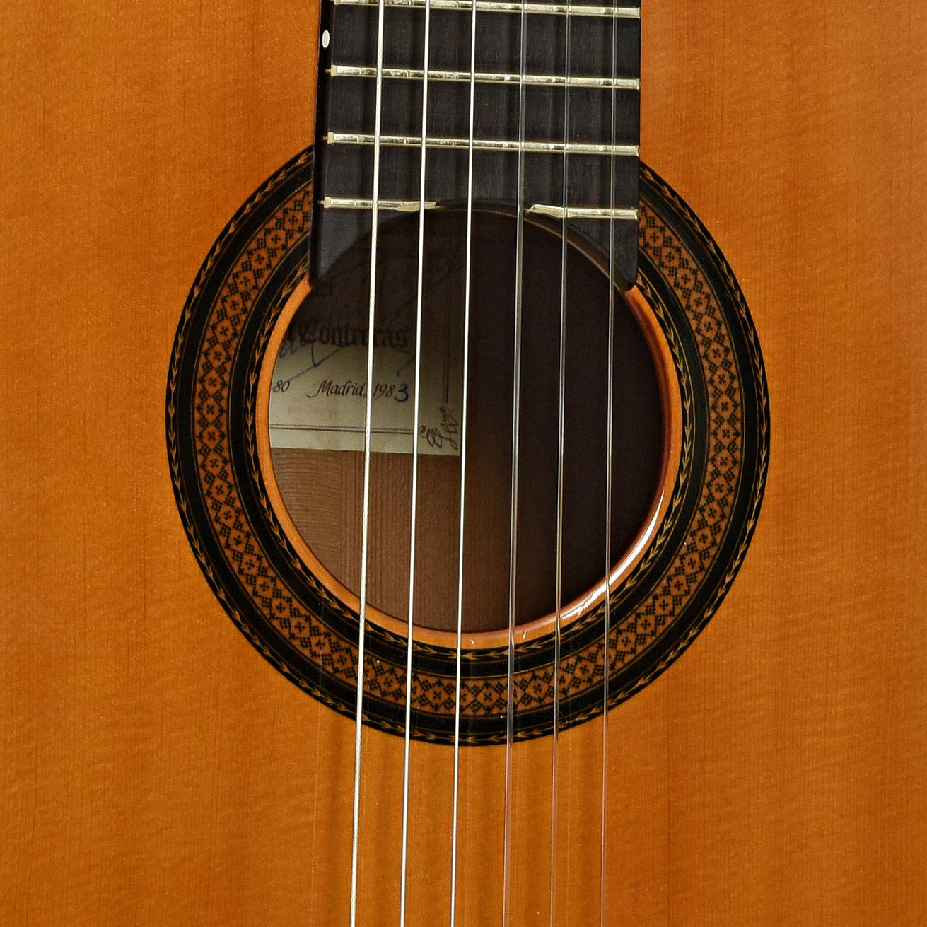 Soundhole of Manuel Contreras Classical Guitar 