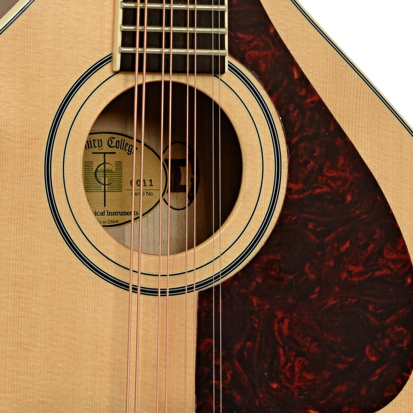 Soundhole of Trinity College Octave Mandolin