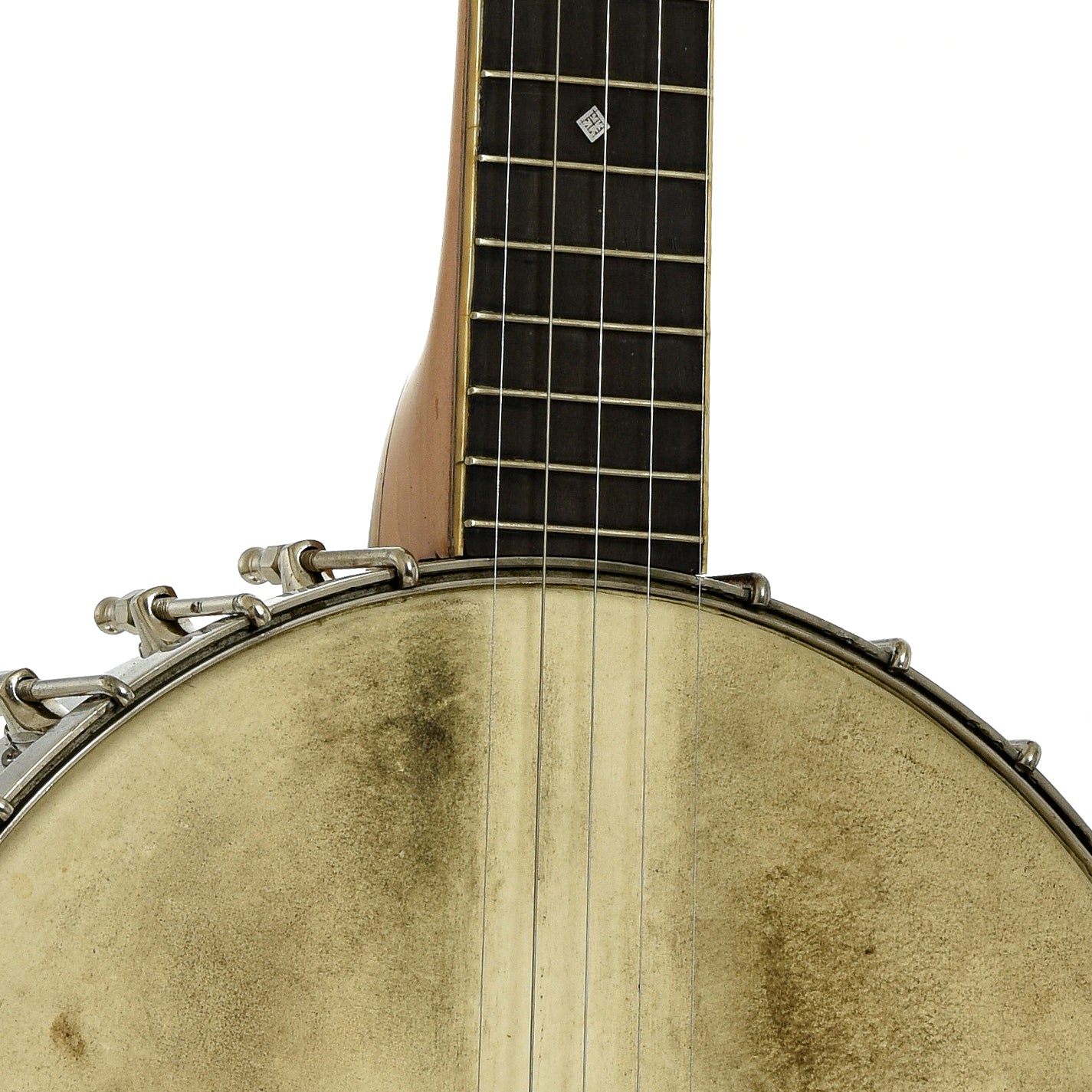 Front neck joint of Fairbanks Whyte Laydie No.2 Open Back Banjo  