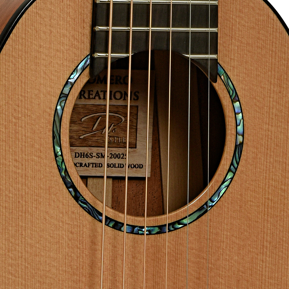 Soundhole of Romero Daniel Ho DH6S-SM Guitar