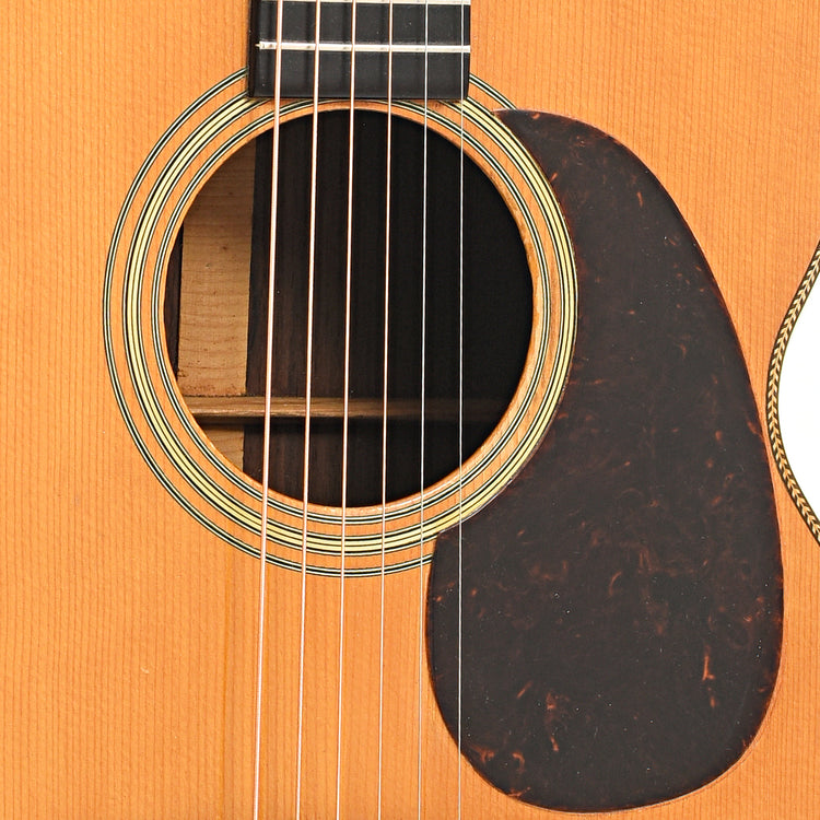 Soundhole and pickguard of 1943 Martin 000-28 Acoustic 