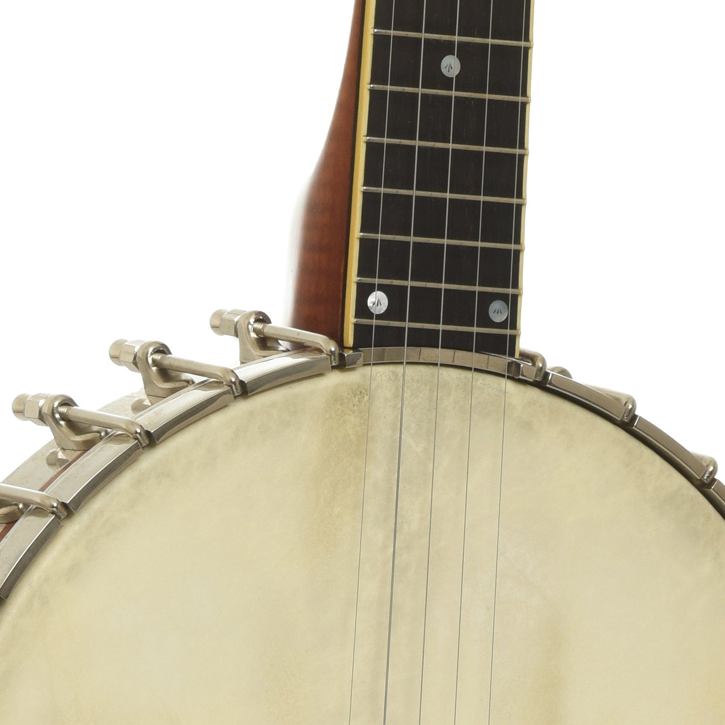 Front neck joint of Mike Ramsey Tubaphone No.3 Open Back Banjo