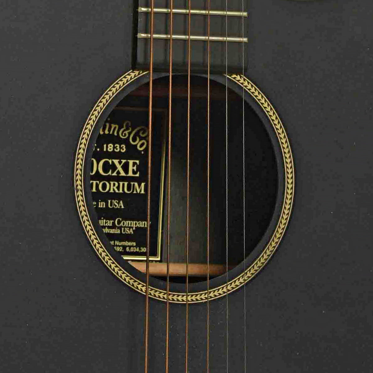 Soundhole of 000CXE Auditorium Acoustic-Electric Guitar 