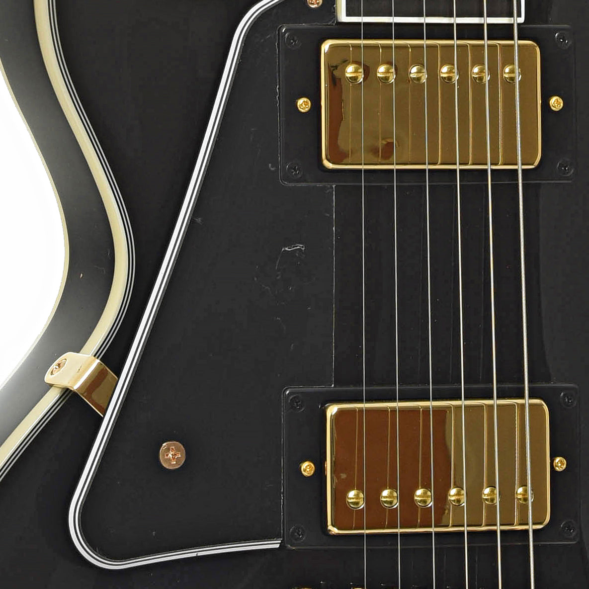 pickups of Epiphone Les Paul Custom Left-Handed Electric Guitar & Gigbag, Ebony