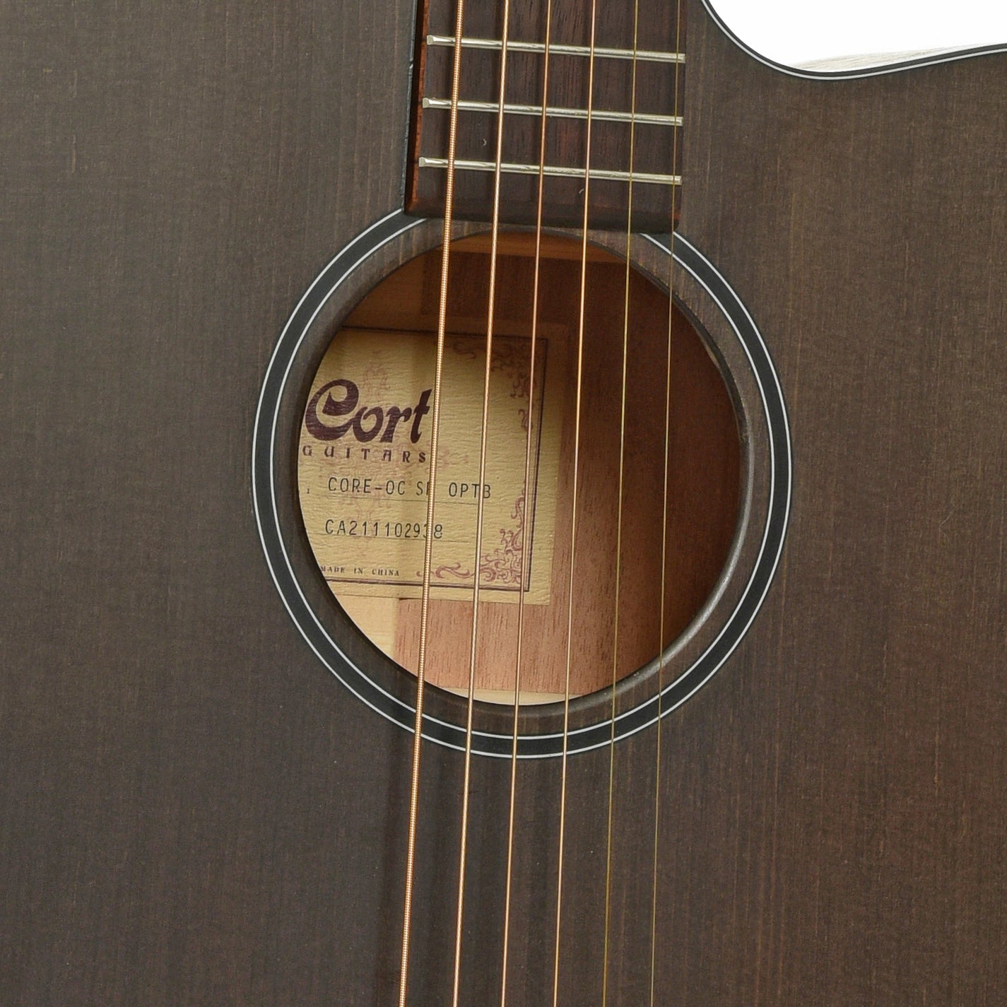 Soundhole of Cort Core-OC SP OPTB Acoustic-Electric Guitar