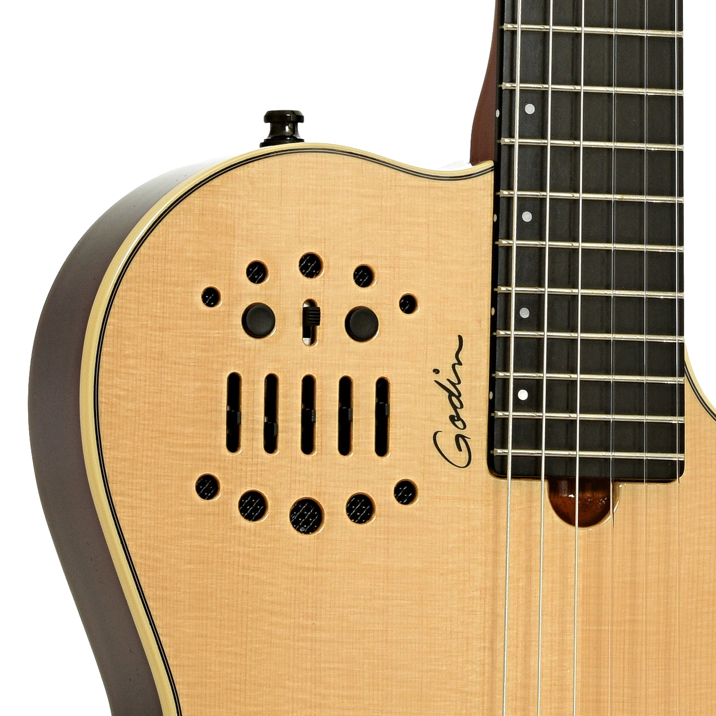 Controls of Godin Multiac Nylon SA Acoustic-Electric Guitar