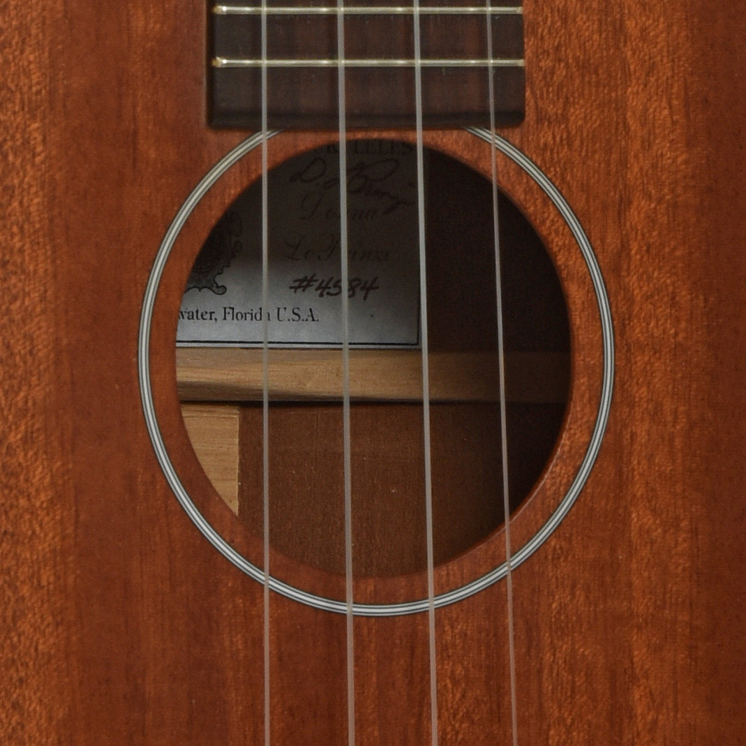 Soundhole of LoPrinzi BM-T Tenor Ukulele