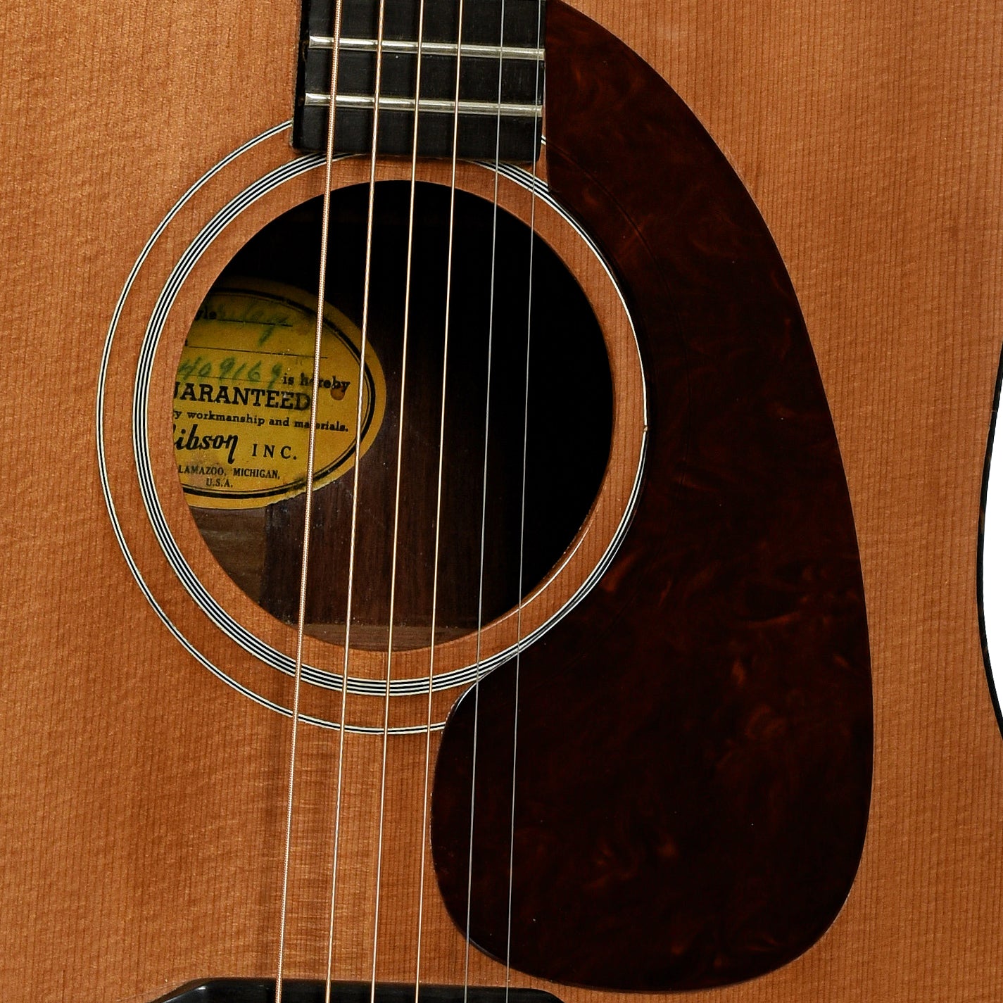 Soundhole of Gibson Blueridge Acoustic Guitar 