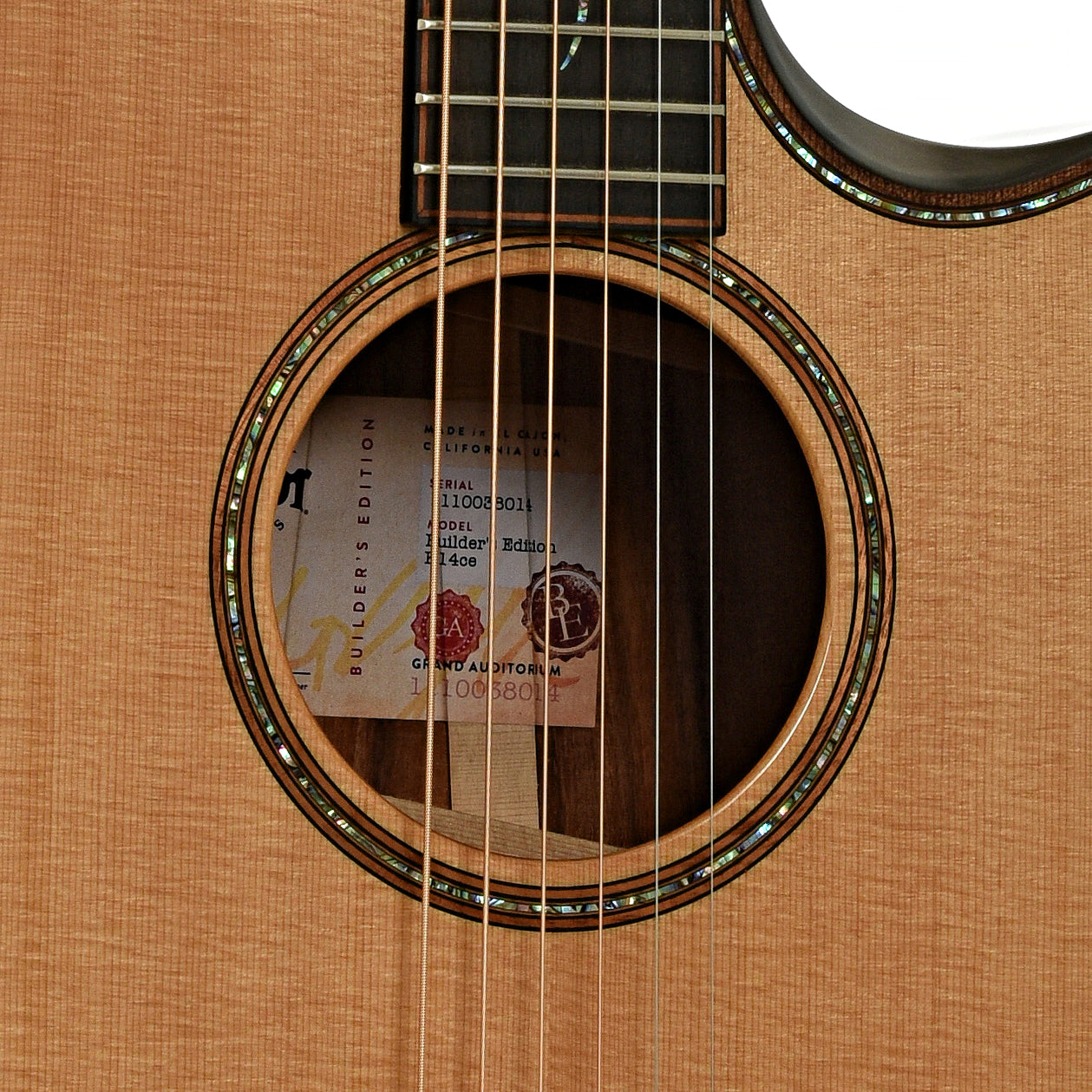 Soundhole of Taylor Builder's Edition K14ce Acoustic-Electric Guitar