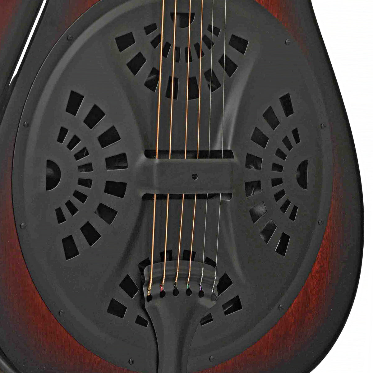Bridge of Beard Belle Squareneck Resonator Guitar & Case, Black Satin Hardware