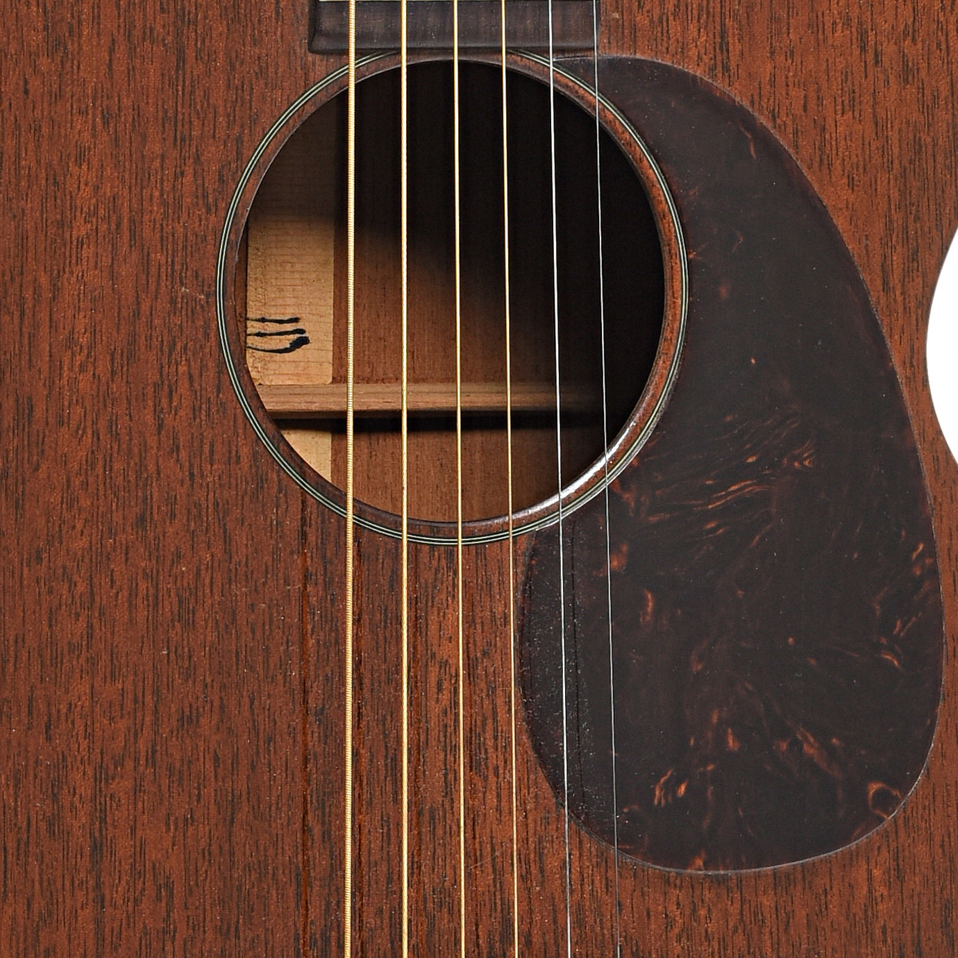 Sound hole of Martin 0-17 Acoustic Guitar (1937)