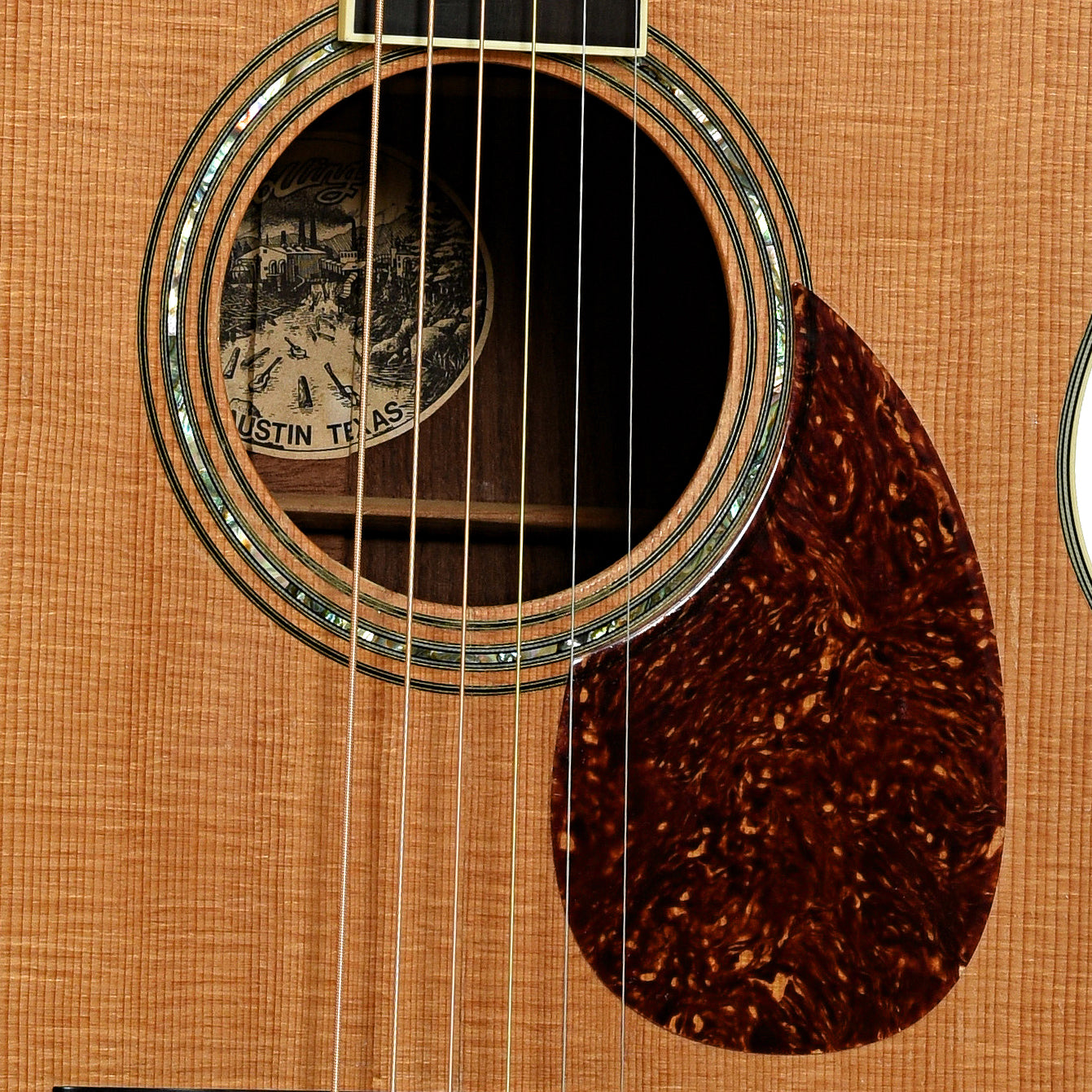 Soundhole of Collings OM-3 Acoustic Guitar 