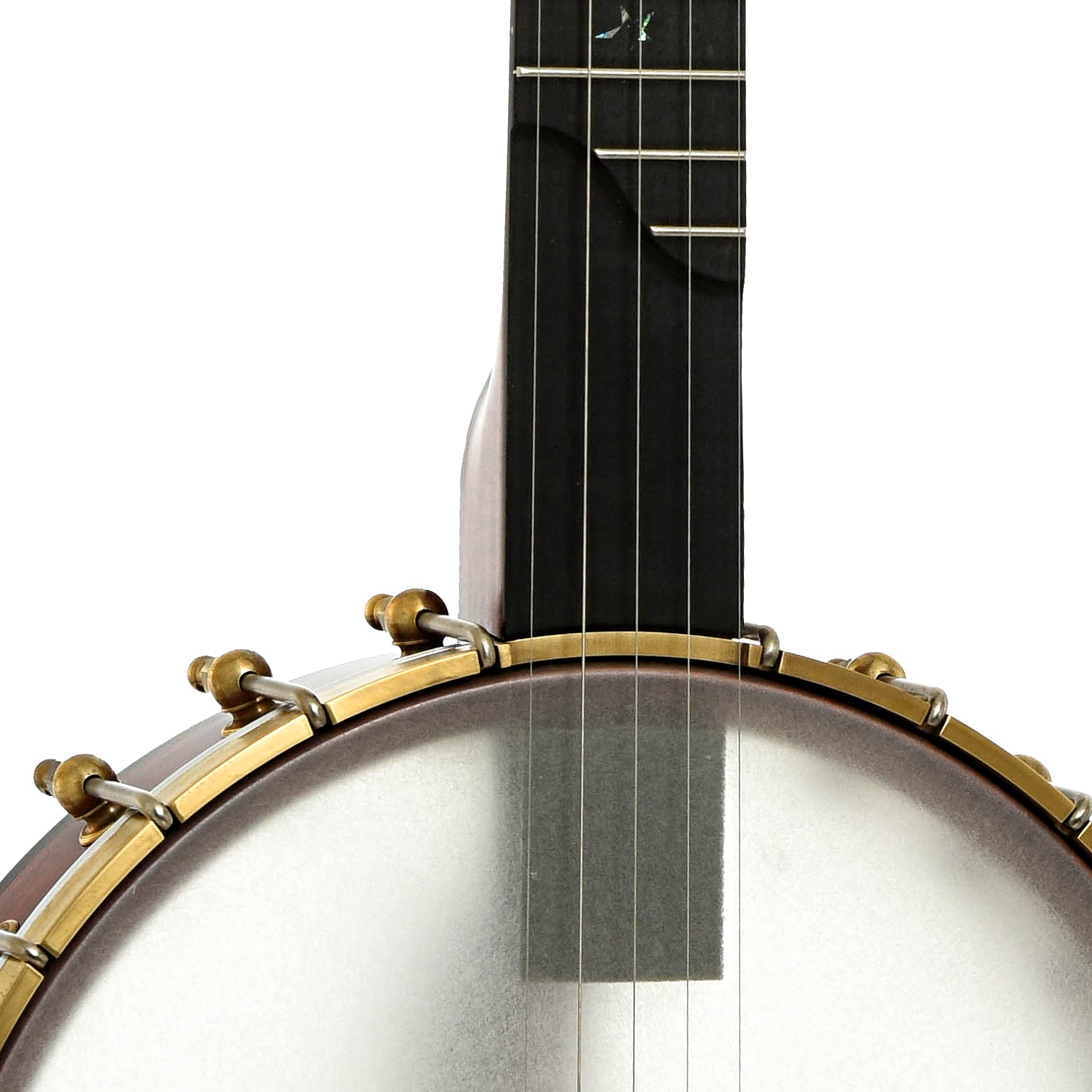 Front neck joint of Ome Jubilee 11" Openback Banjo, Maple Neck