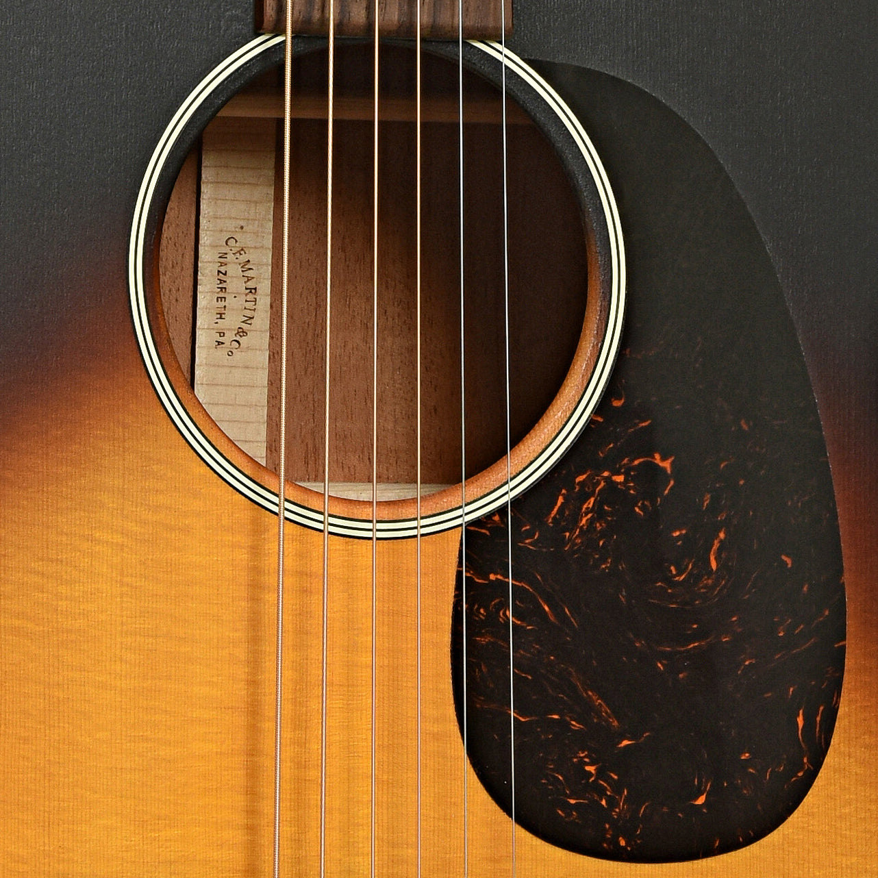 Soundhole of Martin 000-17 Acoustic Guitar 