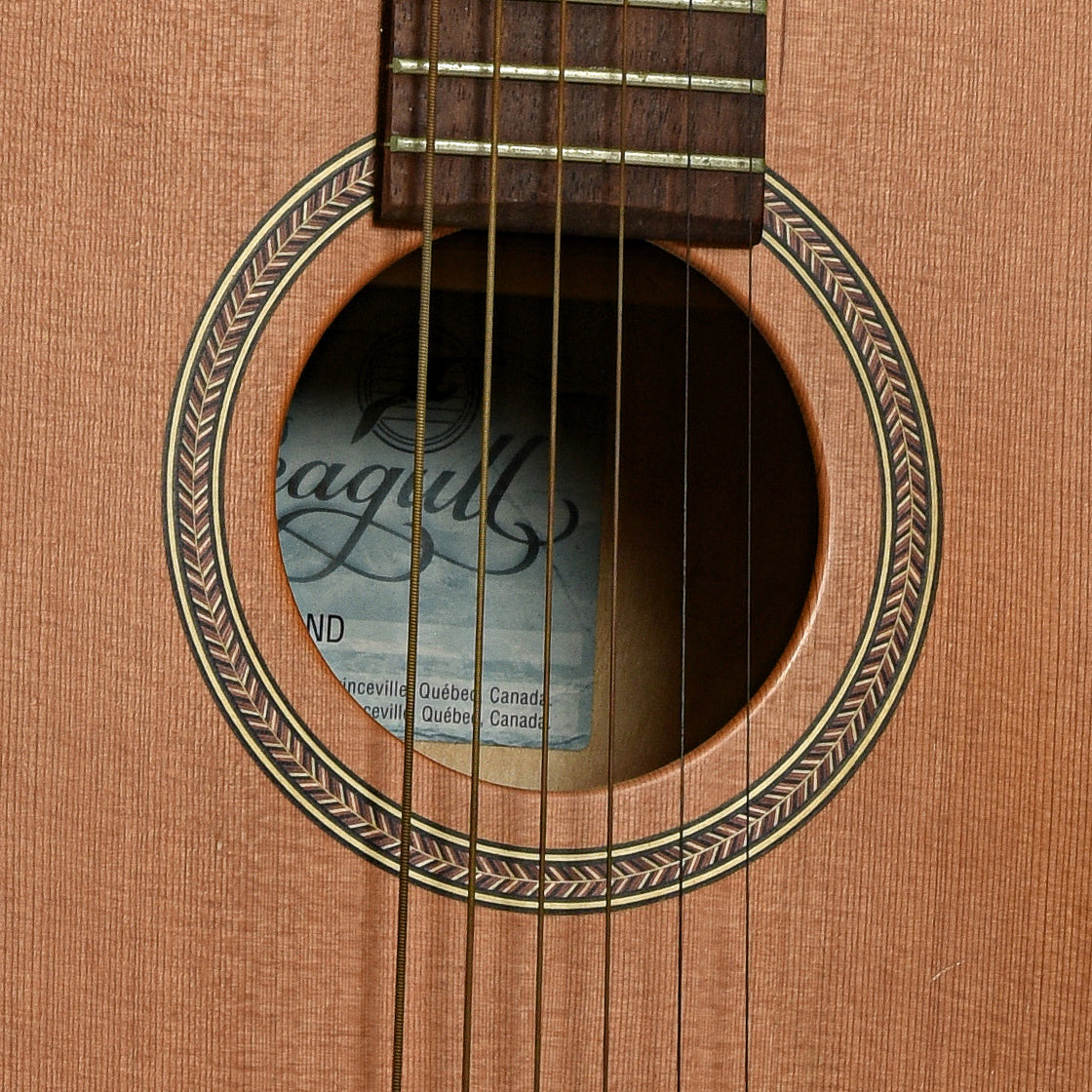 Soundhole of Seagull Coastline Parlor Grand