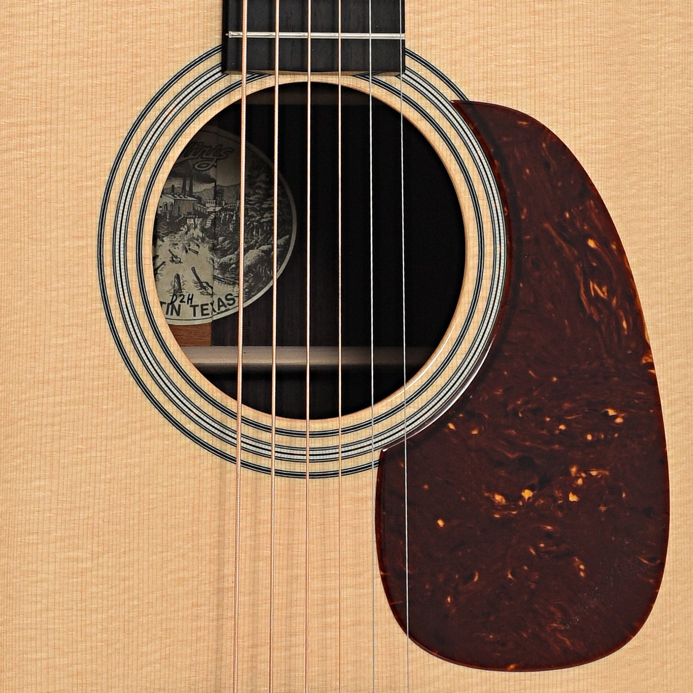 Sound hole of Collings D2H 