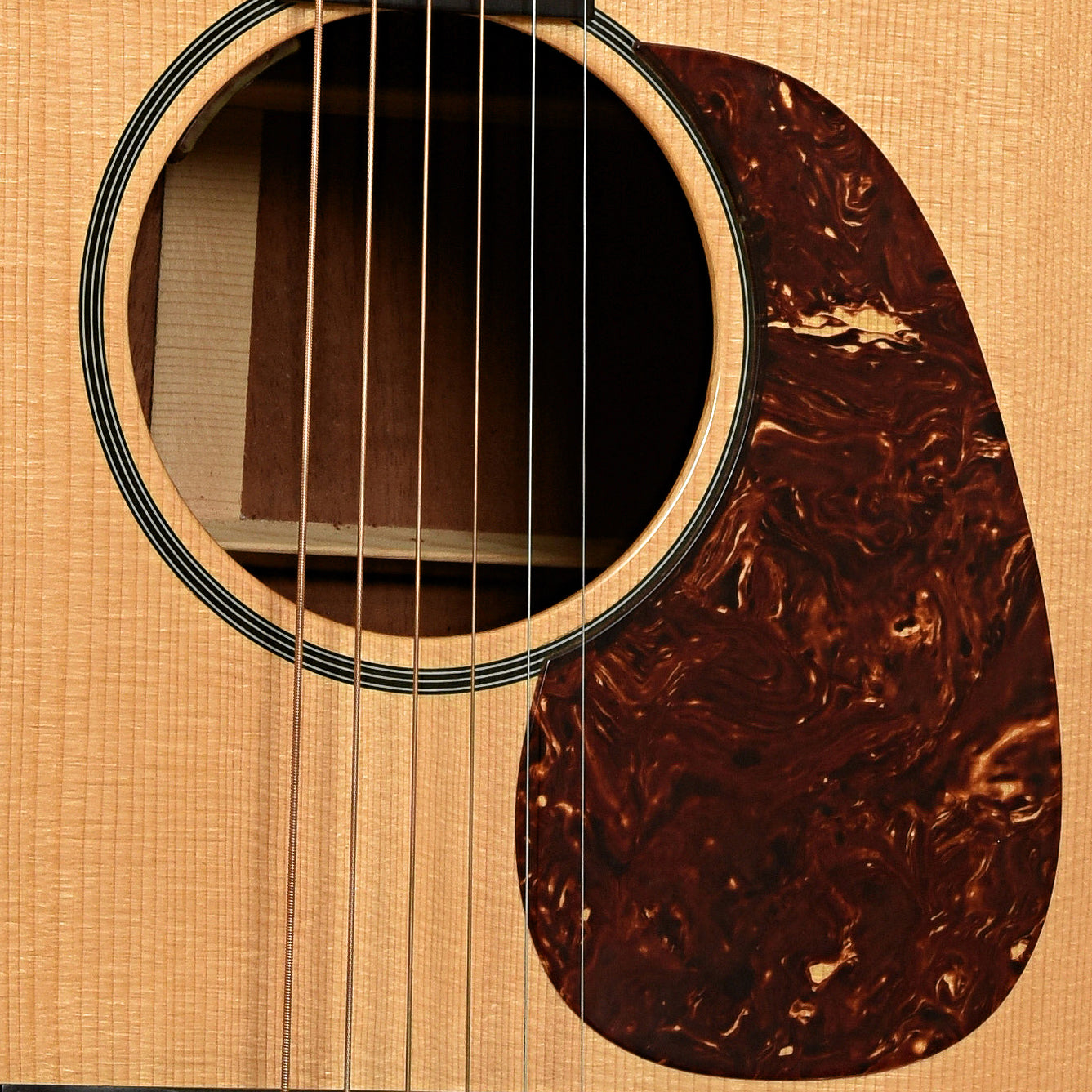 Soundhole of Huss & Dalton DM Custom Acoustic Guitar 