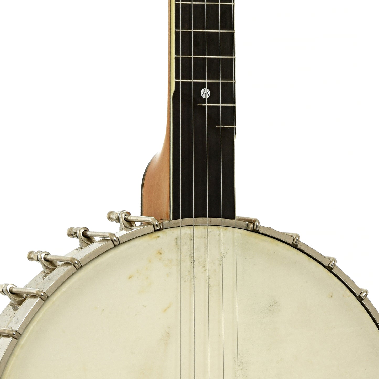 Front neck joint of Vega Whyte Laydie Conversion No.2 Openback Banjo 