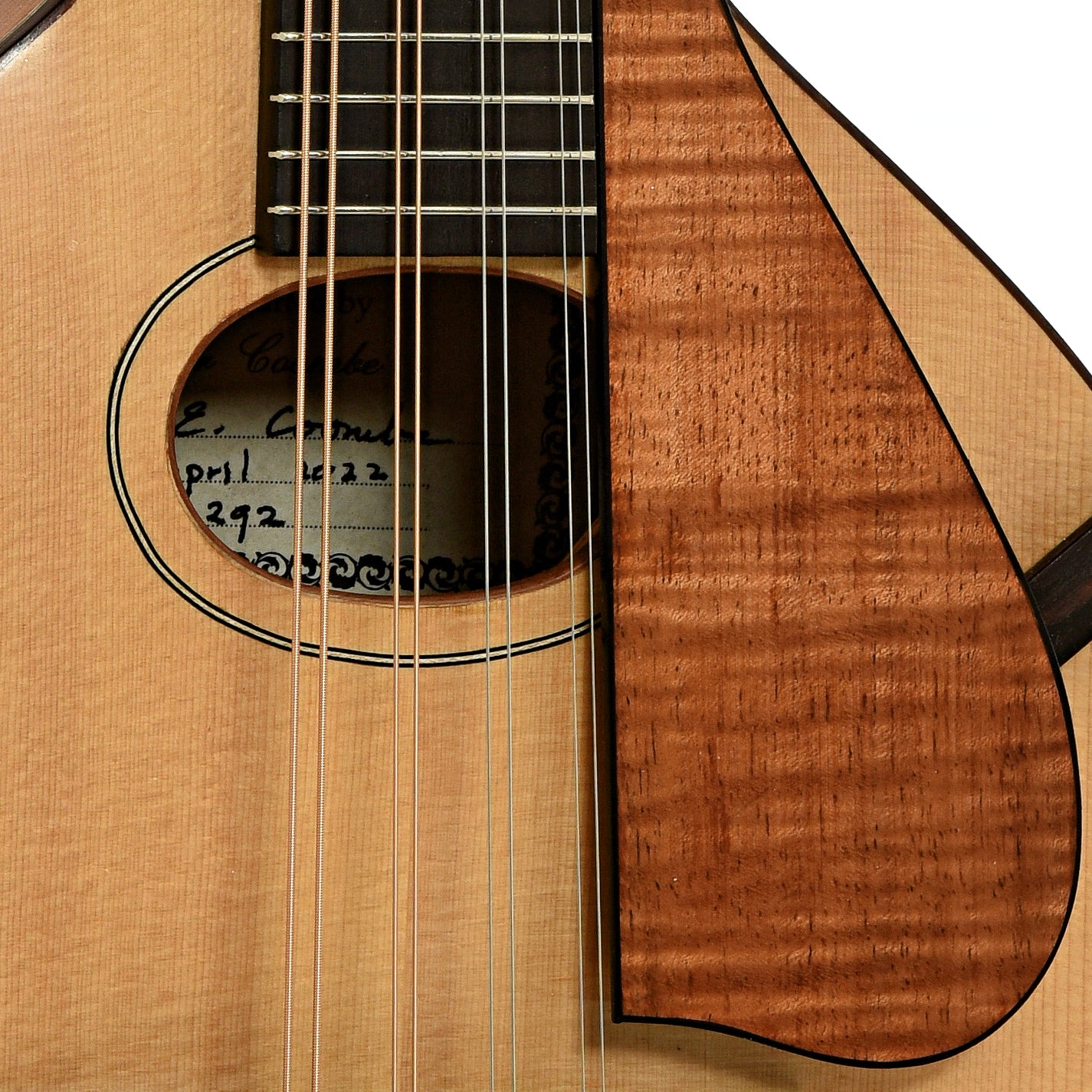 Soundhole of Peter Coombe Custom A Mandolin