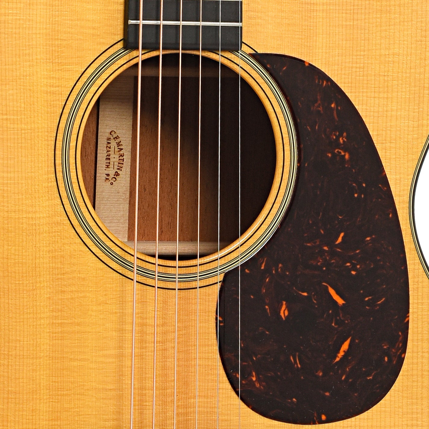Sound hole of Martin 000-18 Acoustic Guitar (2019)