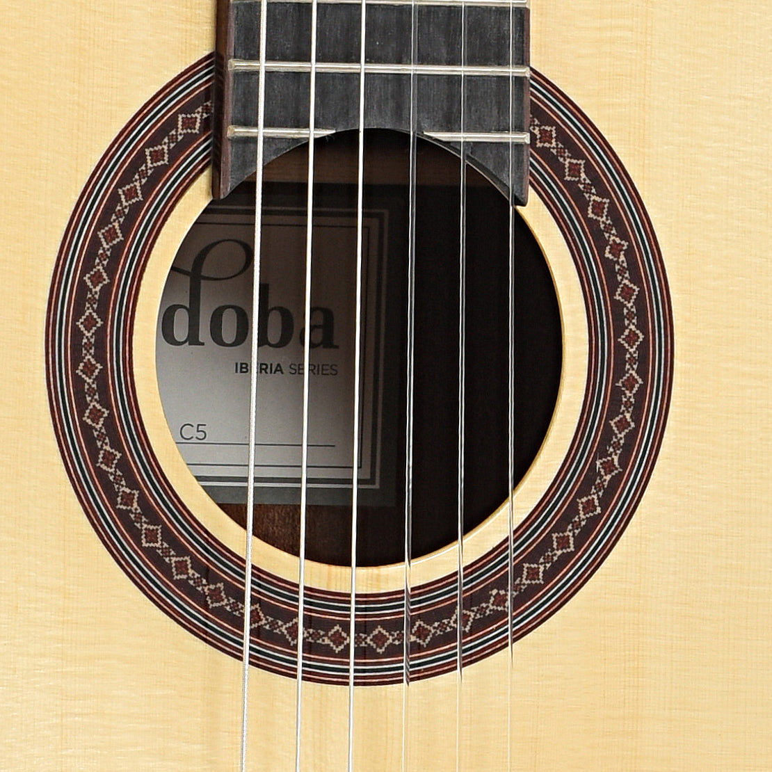 Sound hole of Cordoba C5 Spruce Top Classical Guitar