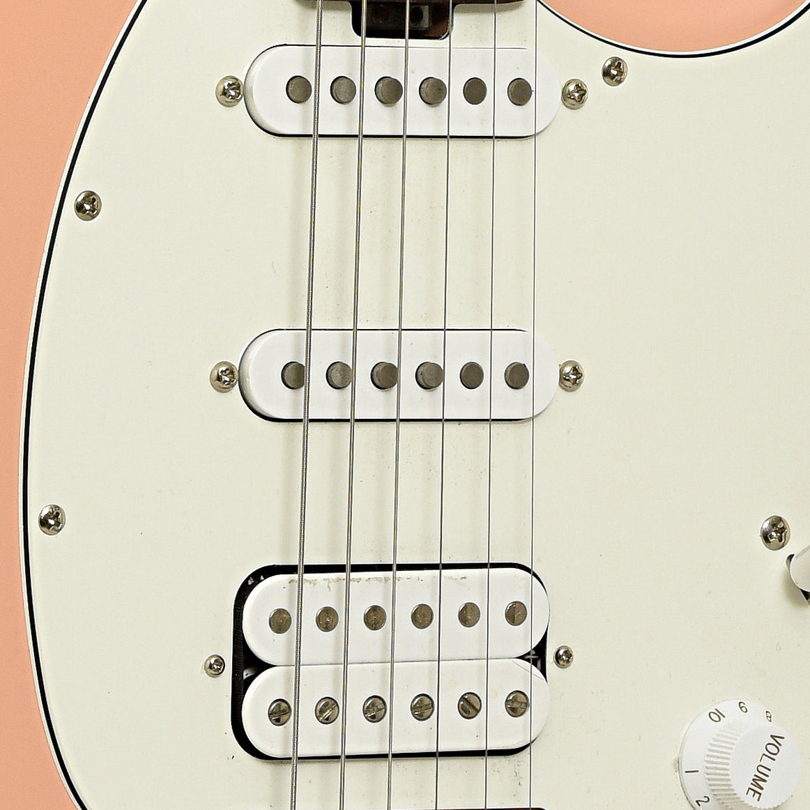 Bridge and controls of Sterling By Music Man Cutlass Electric Guitar