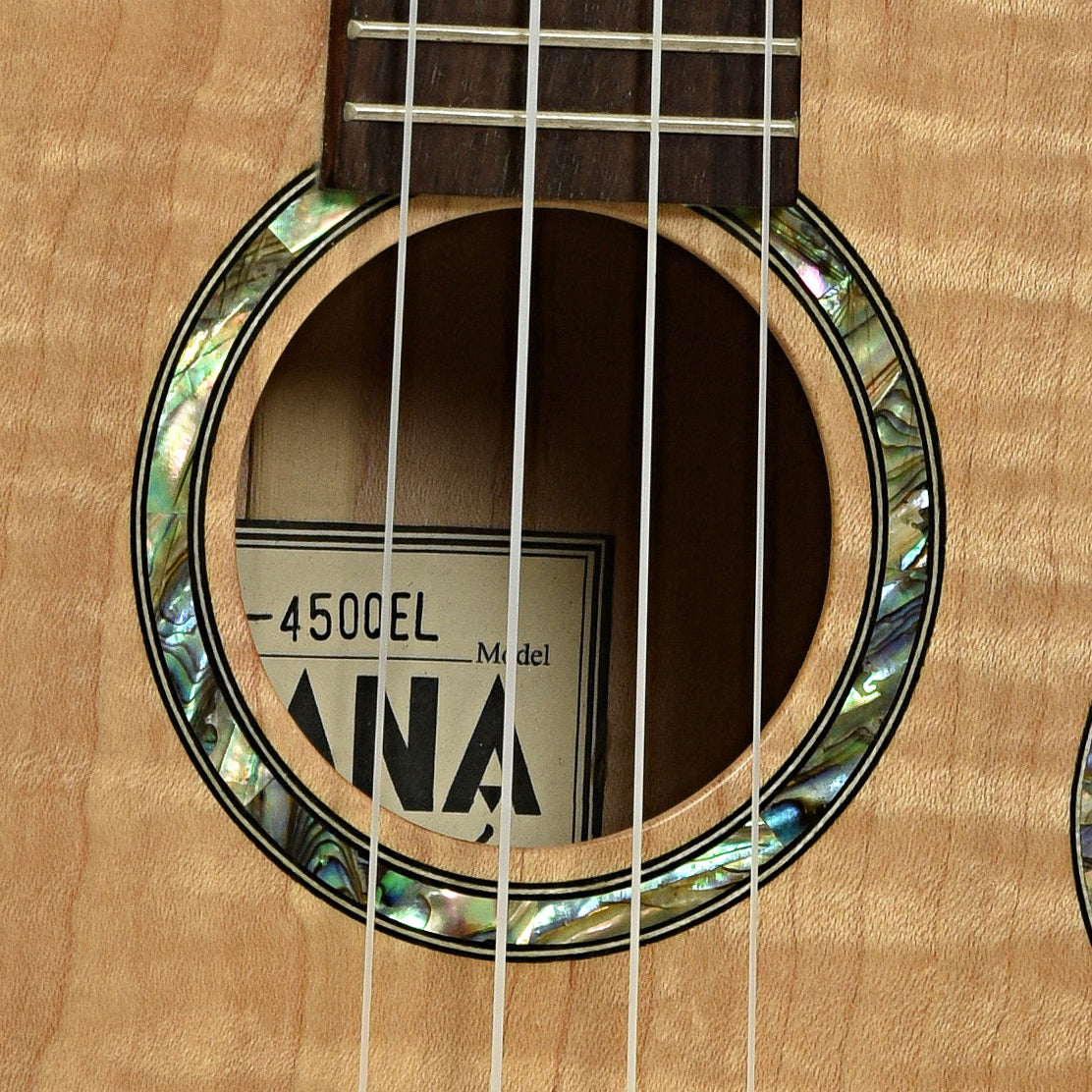 Soundhole of Ohana CK450QEL Concert Uke