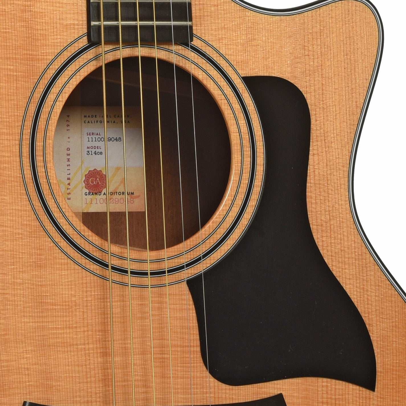Soundhole of Taylor 314ce Acoustic-Electric Guitar