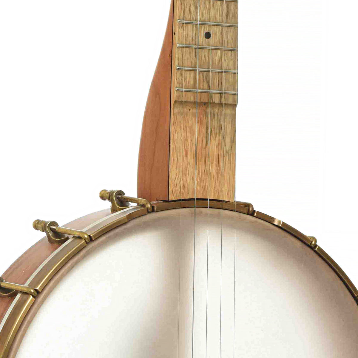 Neck Joint of Pisgah Possum 12in Cherry Openback Banjo