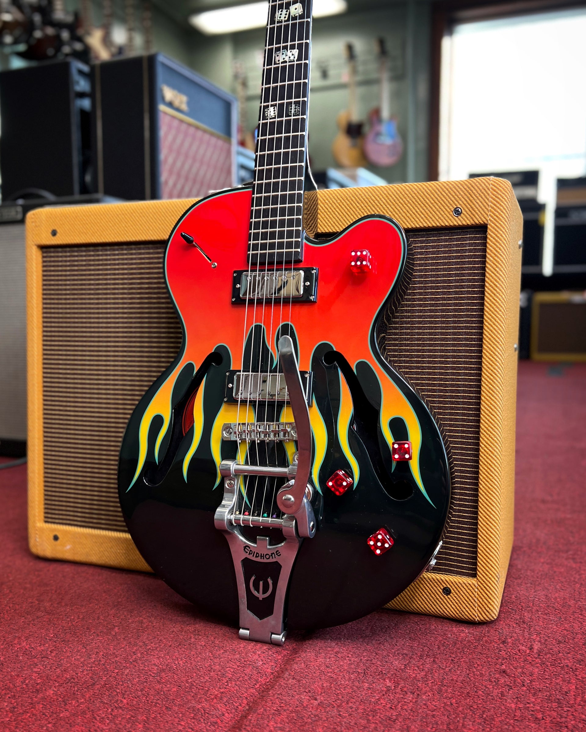 Epiphone Flamekat Semi-Hollowbody Electric Guitar (2000) – Elderly 
