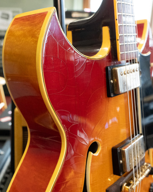 Showroom photo of Gibson Barney Kessel Custom Hollowbody Electric Guitar (c.1966)