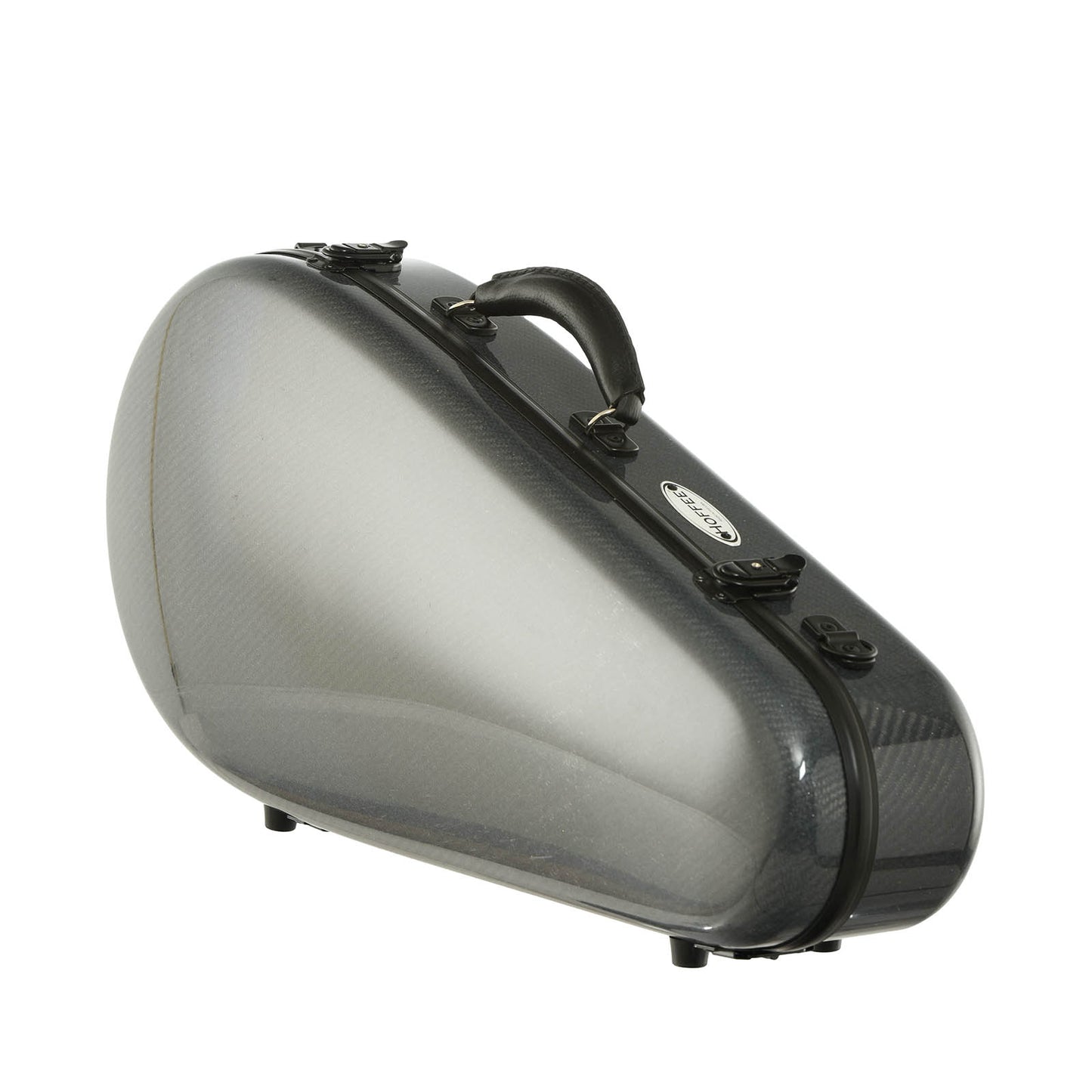 Image 2 of Hoffee F-Mandolin Case - Smooth Silver Gray with Black Lining