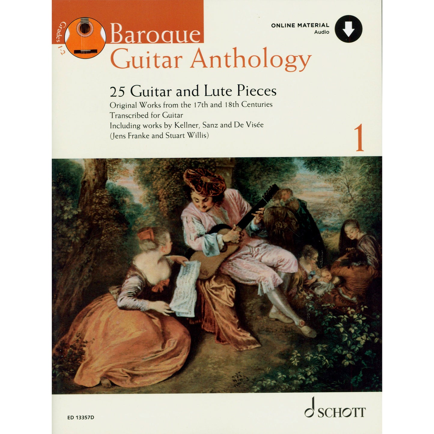 image 1 : Cover of Baroque Guitar Anthology Book 1 SKU: 49-046903
