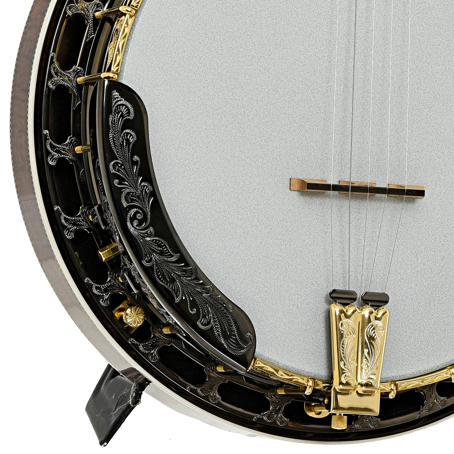 Armrest of Capek Allegoria Gold Banjo & Case, Flame Maple
