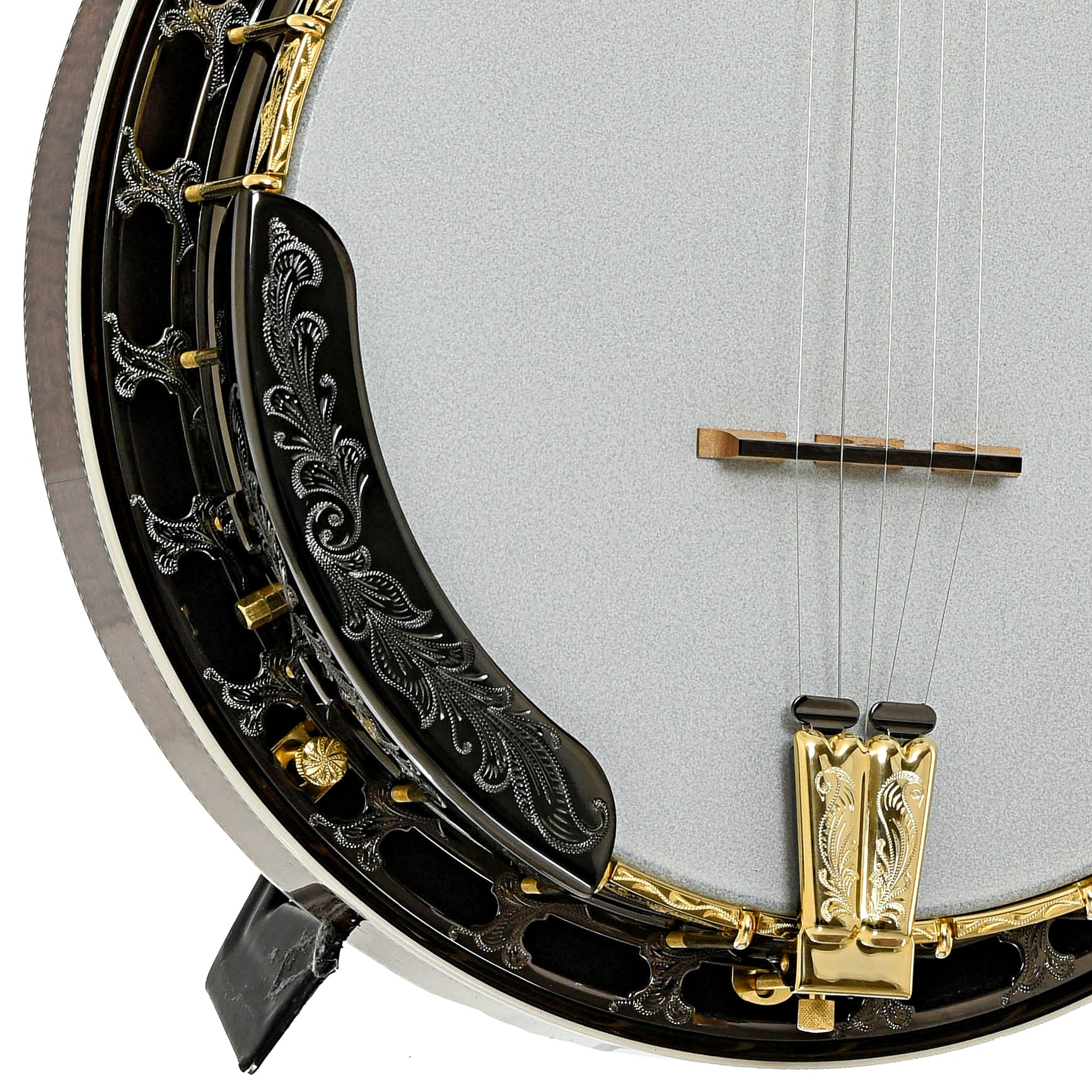 Armrest of Capek Allegoria Gold Banjo & Case, Flame Maple