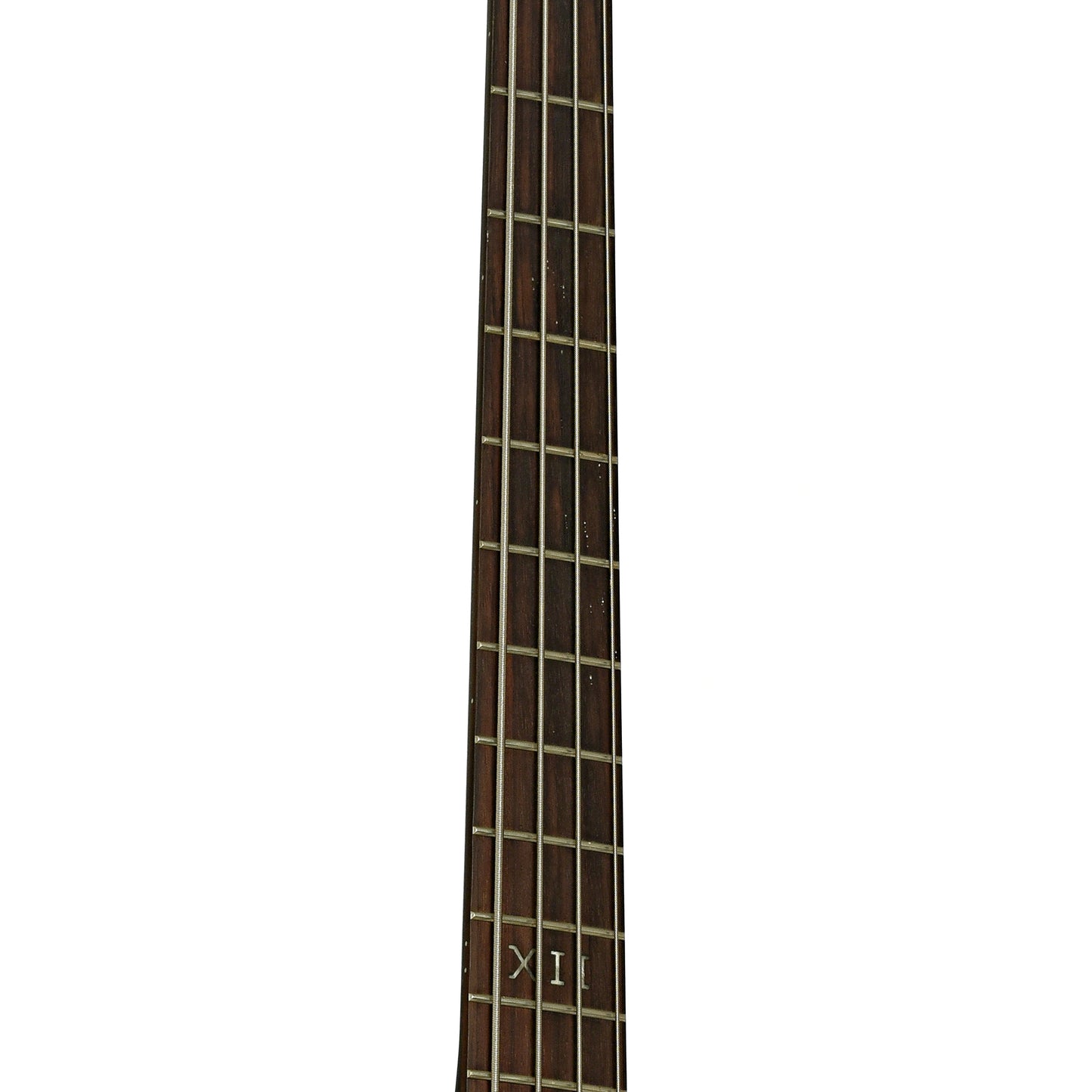 Fretboard of Epiphone Thunderbird IV Goth Electric Bass 