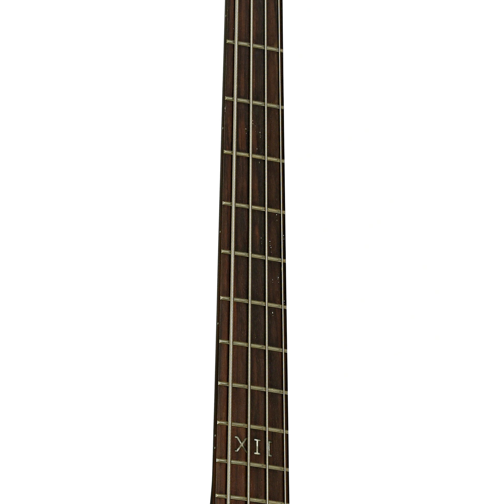 Fretboard of Epiphone Thunderbird IV Goth Electric Bass 