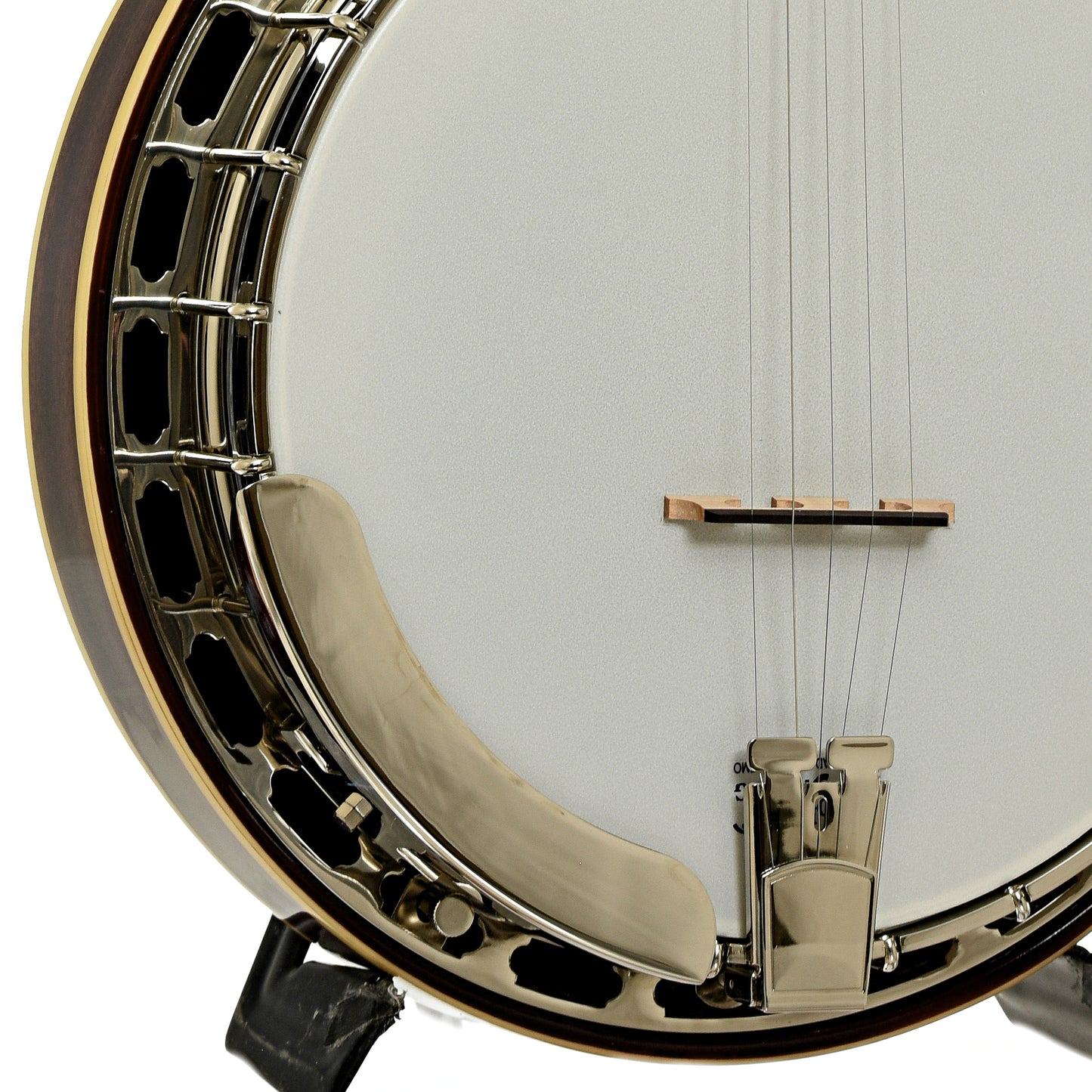 Armrest of Recording King Madison Reso!nator Banjo, Mahogany