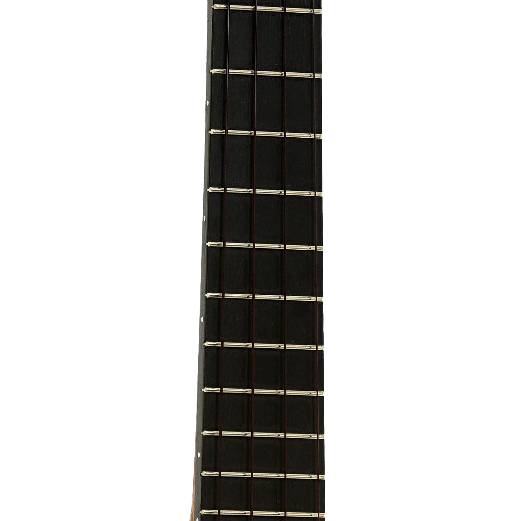 Fretboard of Jerry Hoffman Boat Paddle Concert Ukulele 