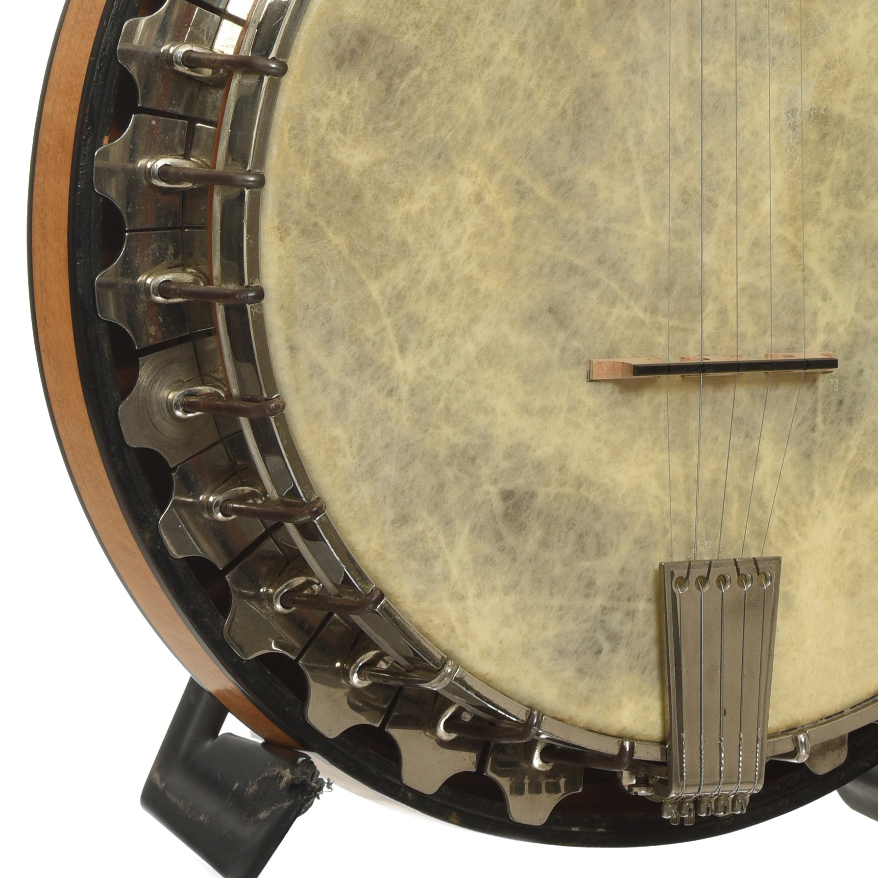 Bass side flange of Vega Vegaphone Professional Conversion Openback Banjo