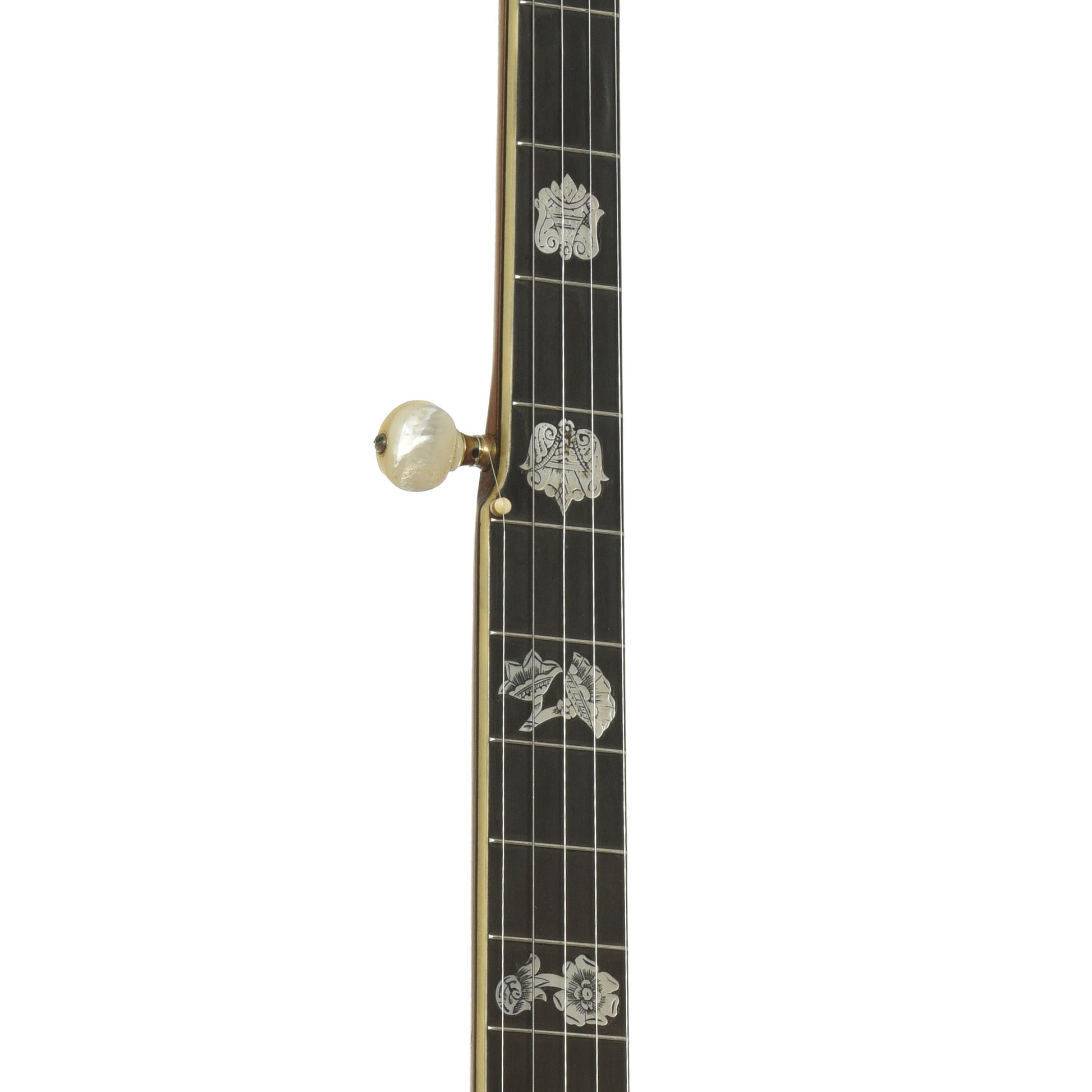 Fretboard of Vega Tubaphone No.9 Openback Banjo 
