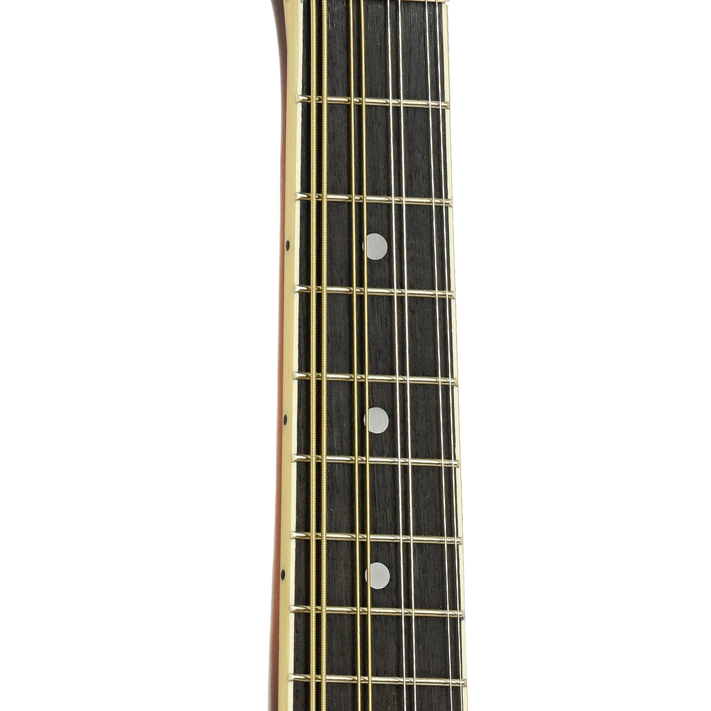 Fretboard of Ibanez M700S F-Style Mandolin, Antique Violin Sunburst