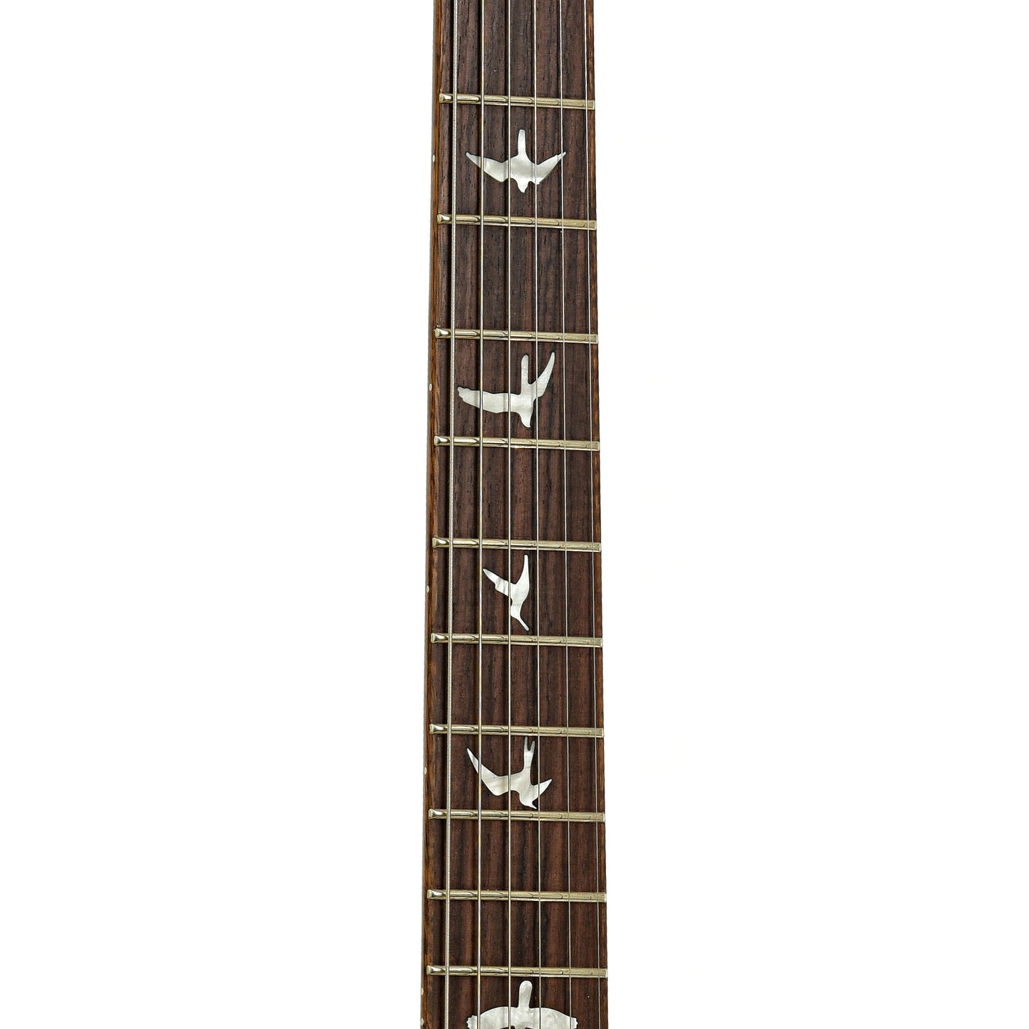 Fretboard of PRS SE Studio Electric Guitar Orange Tiger Smokeburst