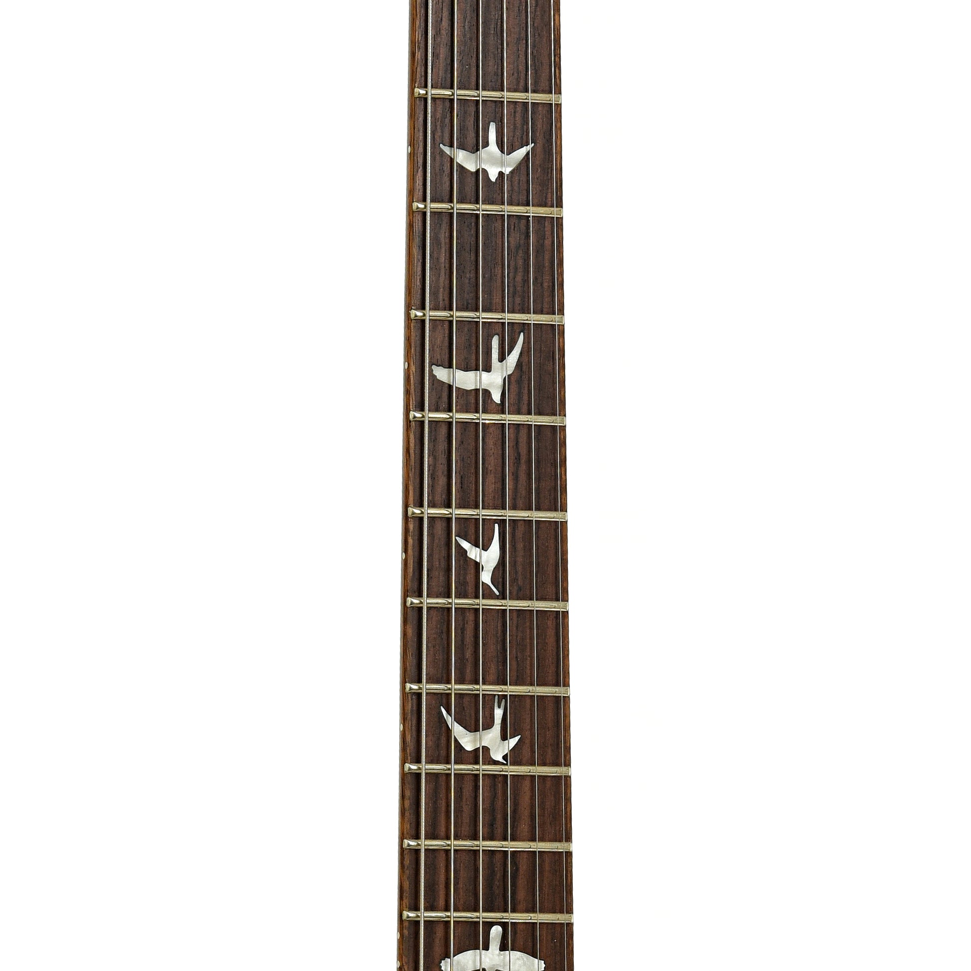 Fretboard of PRS SE Studio Electric Guitar Orange Tiger Smokeburst