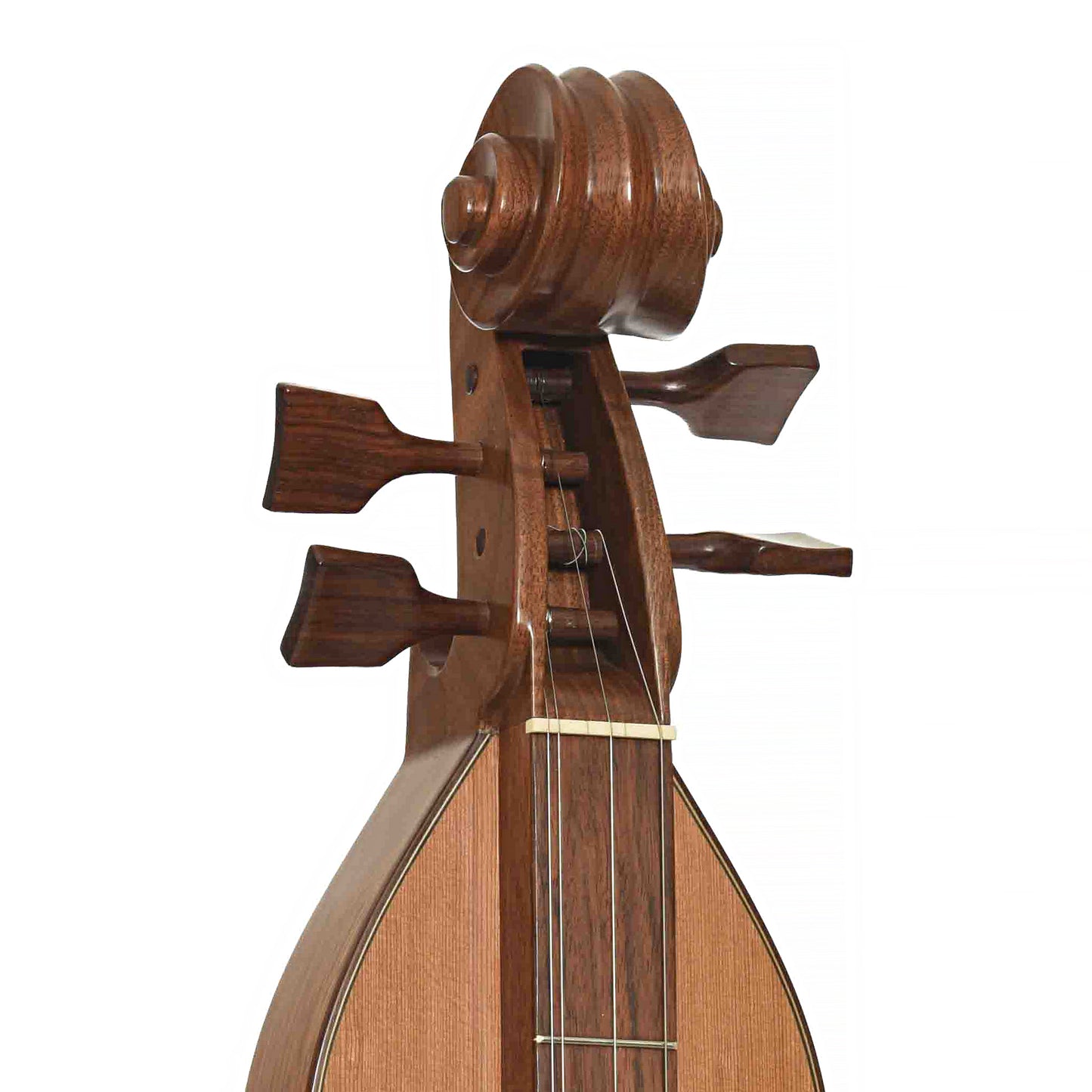 Front headstock of Dennis Dorogi Appalachian Dulcimer