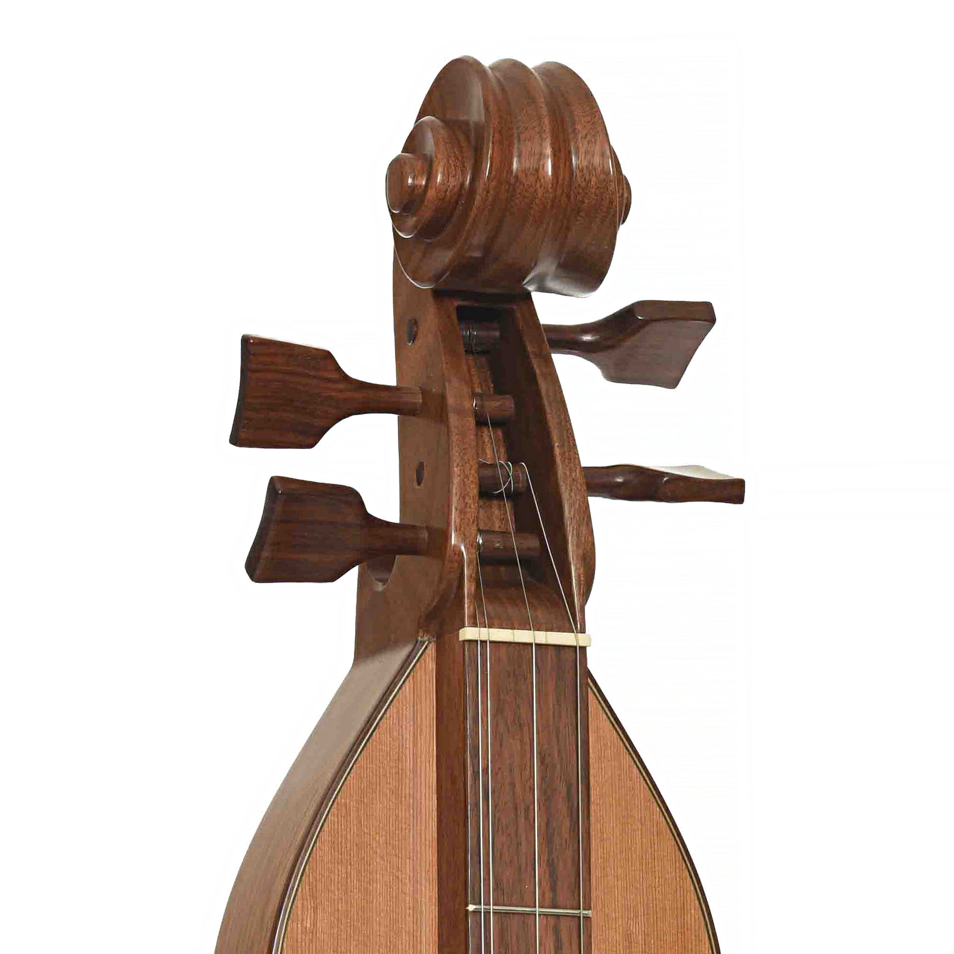 Front headstock of Dennis Dorogi Appalachian Dulcimer