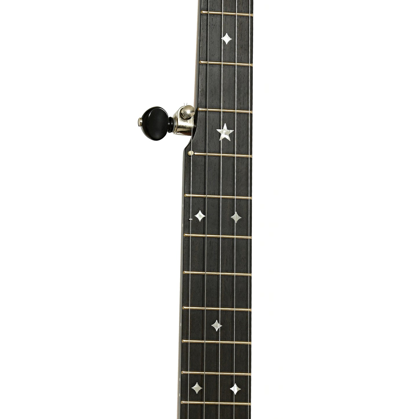 Fretboard of Rickard Little Wonder Cherry 12" Custom Open Back Banjo 
