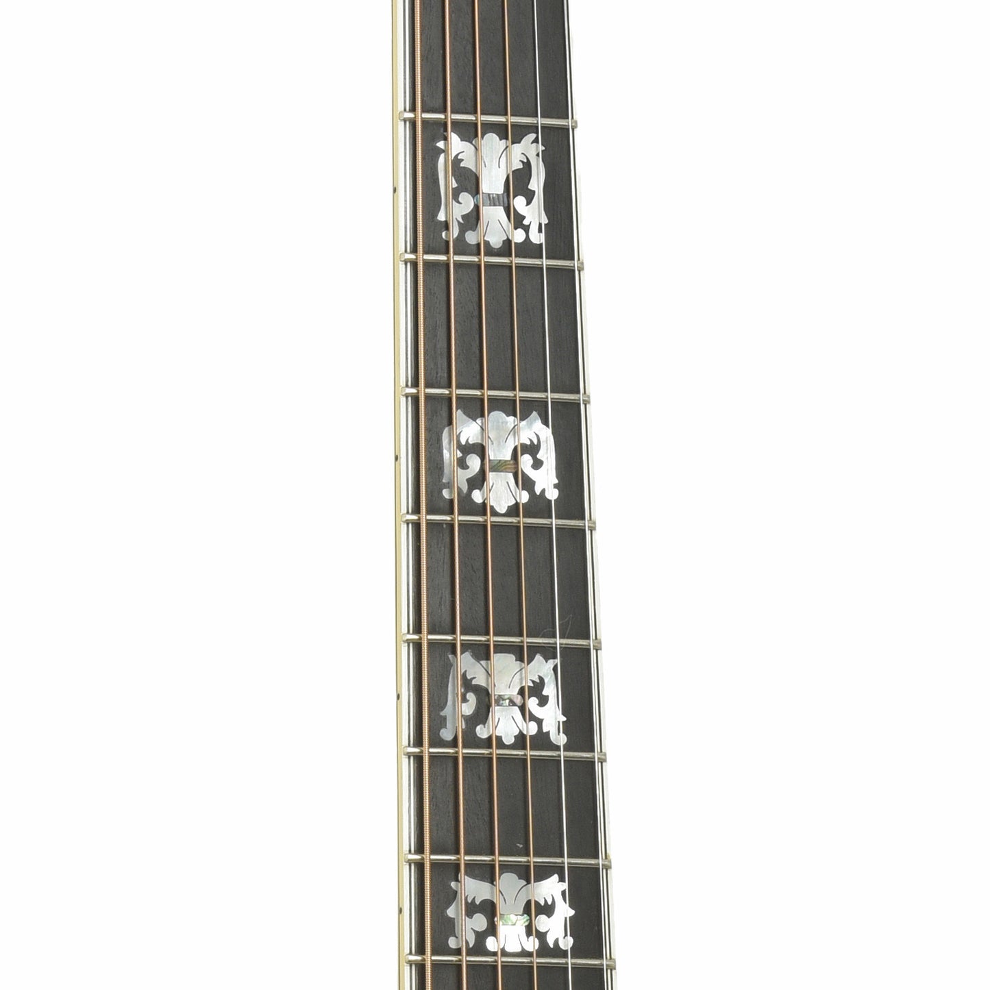 Fretboard of Gibson Birdseye Maple Advanced Jumbo Acoustic Guitar